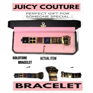 🛑 JUICY COUTURE Designer🆒 BRACELET Vintage Semi Precious Rare Buckle💸BUYNOW‼️